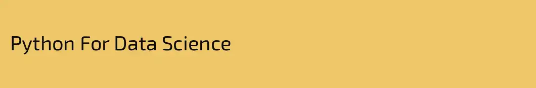 Python For Data Science